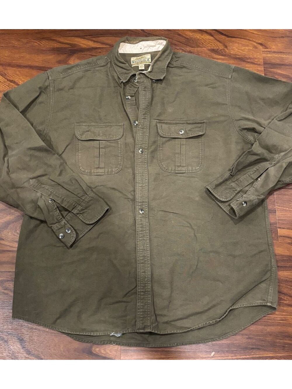 Vintage Cabela's Deerskin Soft Chamois Button-Up Shirt XL Tall